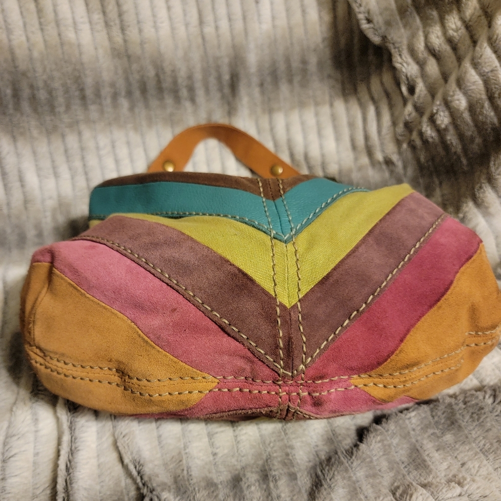 FOSSIL Boho Y2k HOBO Bag Leather/Suede - Picture 11 of 14